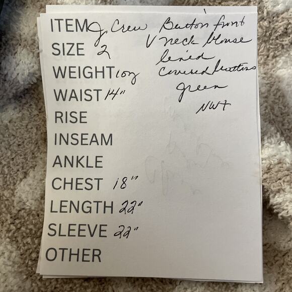 J Crew Satin Crepe Button Front Blouse Size 2 Green Peplum Long Sleeve Lined NEW - Picture 11 of 11